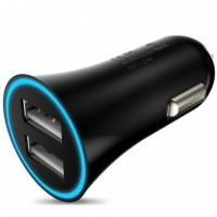 Автомобільний зарядний пристрій Hoco UC-204 2.4 A Black