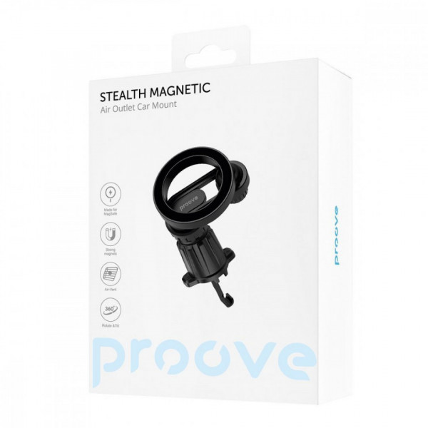  Автомобільний тримач Proove Stealth Magnetic Air Outlet Car Mount Black (CHST00000001)