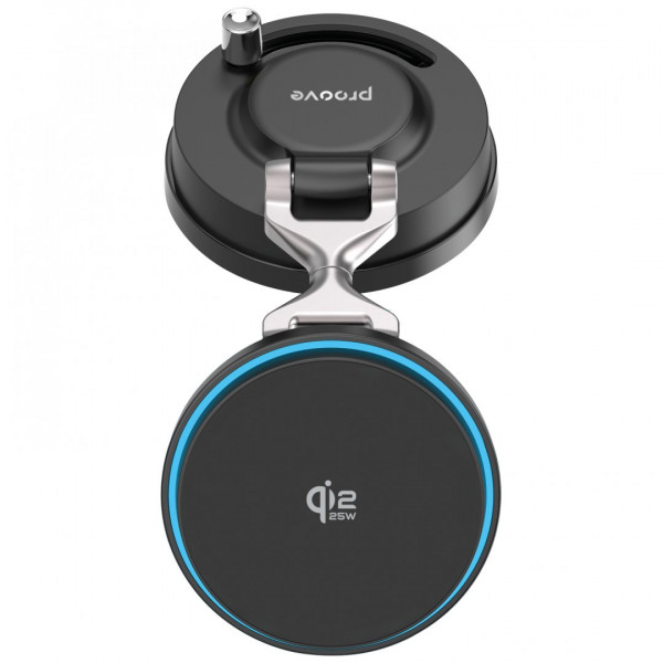  Автомобільний тримач з бездротовою зарядкою Proove JetLock Qi22 25W (WHJL25010001)