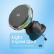  Автомобільний тримач з бездротовою зарядкою Proove Light Crystal Qi22 25W Gray (WHLC25002003)