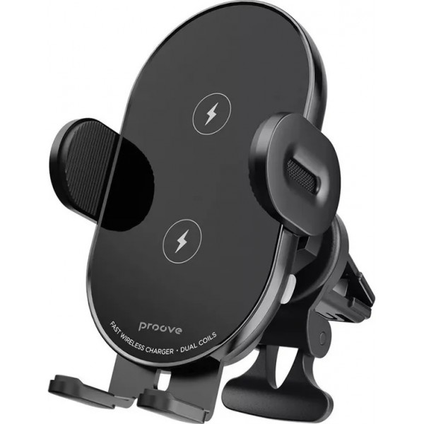  Автотримач із бездротовою зарядкою Proove Rounded Energy Pro 15W Black (WHRP15010001)