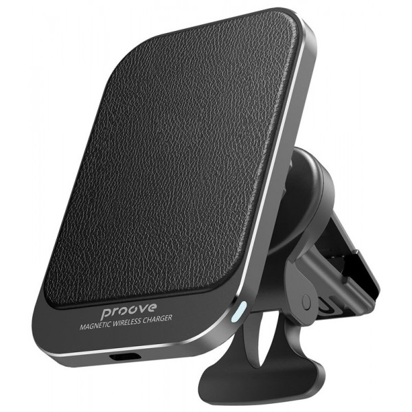  Автотримач із бездротовою зарядкою Proove Square Magnetic 15W Black