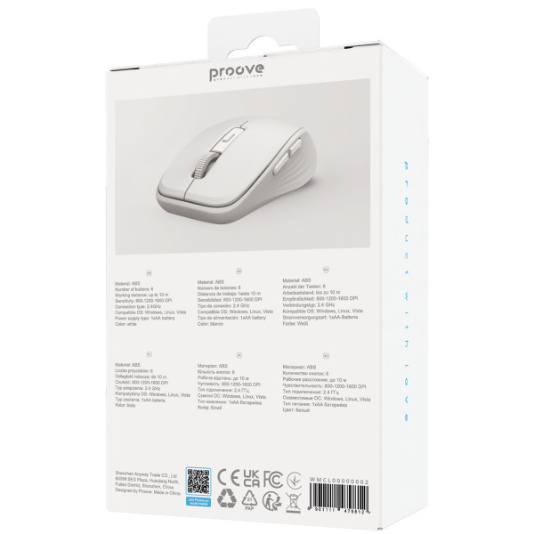  Бездротова миша Proove Click White (WMCL00000002)