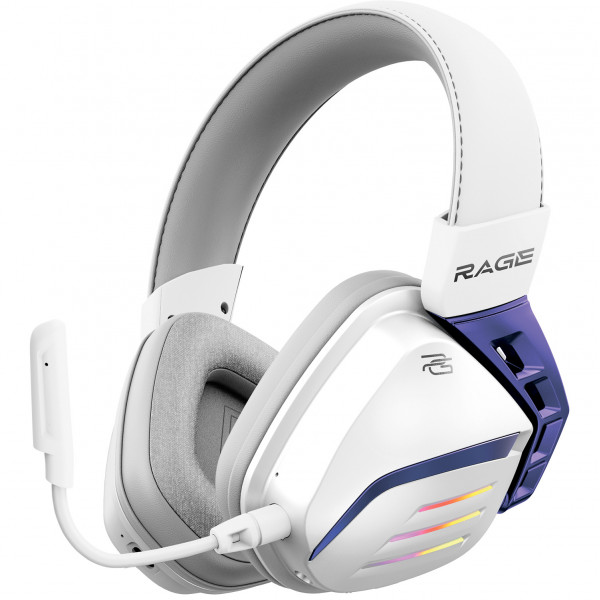  Бездротова ігрова гарнітура Proove Gaming Rage (APP) White/Purple (WHRG00020002)