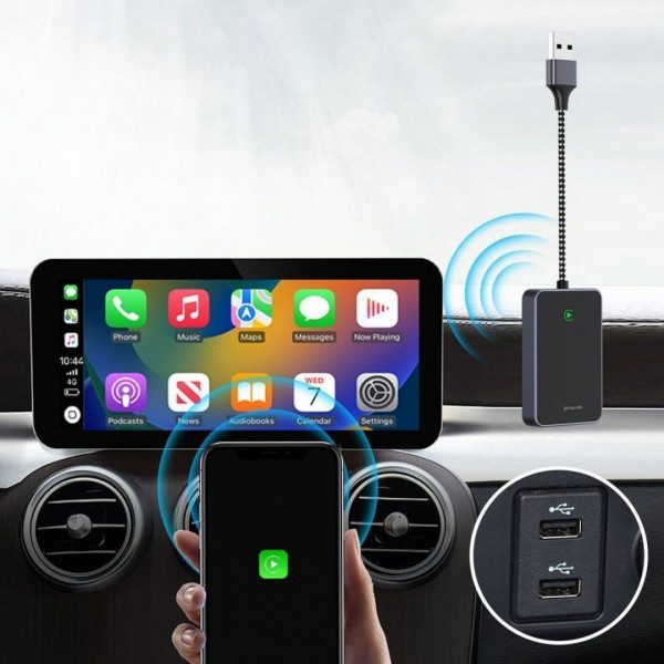  Бездротовий адаптер CarPlay Proove СP-01 Wireless Car Adapter Black (SMCP00100001)