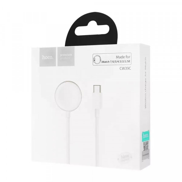  Бездротовий зарядний пристрій Hoco CW39 iWatch Type-C White