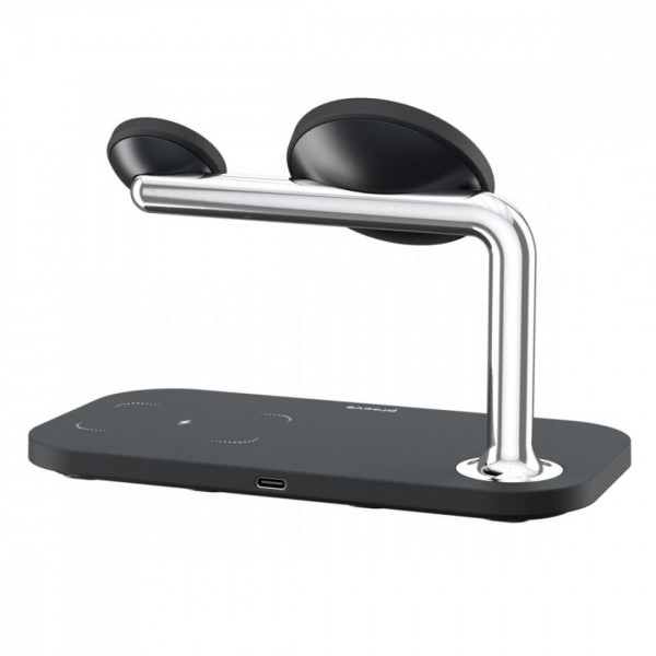  Бездротовий зарядний пристрій Proove Magnetic Field 3 in 1 Black (WSMF15010001)