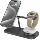  Бездротовий зарядний пристрій Proove Magnetic Field Pro 3 in 1 Qi2 Black (WSMP15002001)