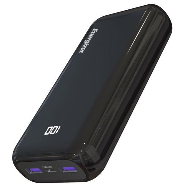  Зовнішній акумулятор Power Bank Energizer UE20011PQ-20000 mAh Li-pol+TYPE-C Black