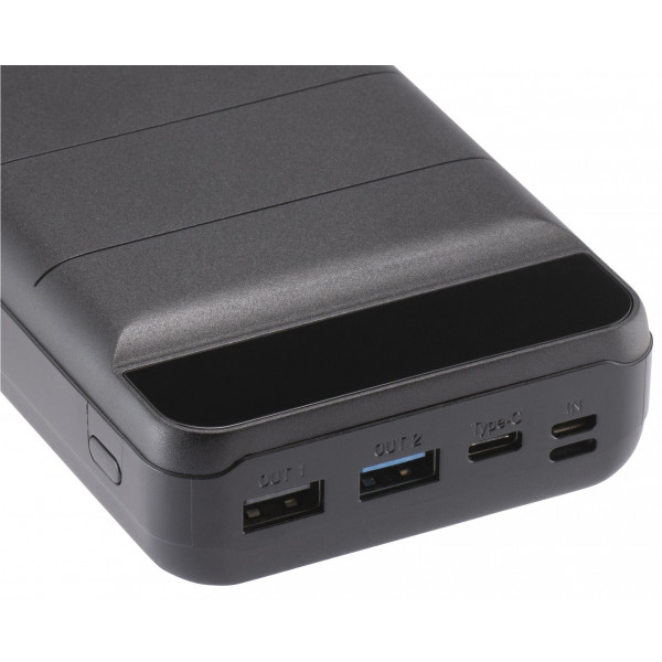  Зовнішній акумулятор Power Bank Yenkee YPB 3010-30000mAh Li-pol+TYPE-C Black