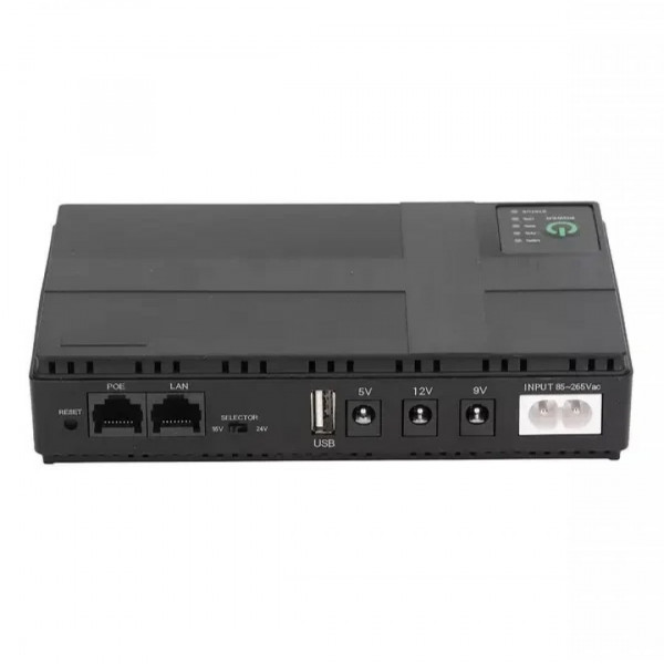  Джерело безперебійного живлення UPS DC1018P 10400mAh, USB/ DC: 9V/12V Black