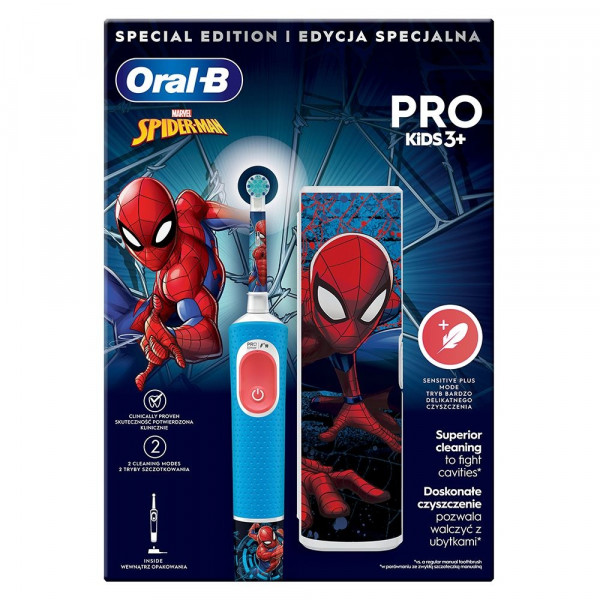  Електрична зубна щітка BRAUN Oral-B D1034132KX Spider-Man типу 3708 (3+)