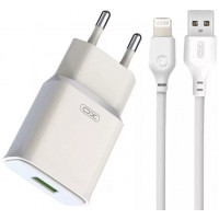 Сетевое зарядное устройство XO L92D QC3.0 18W Lightning Cable