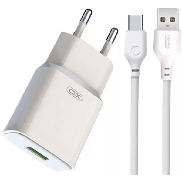  Зарядний пристрій XO L92D QC30 18W TYPE-C Cable