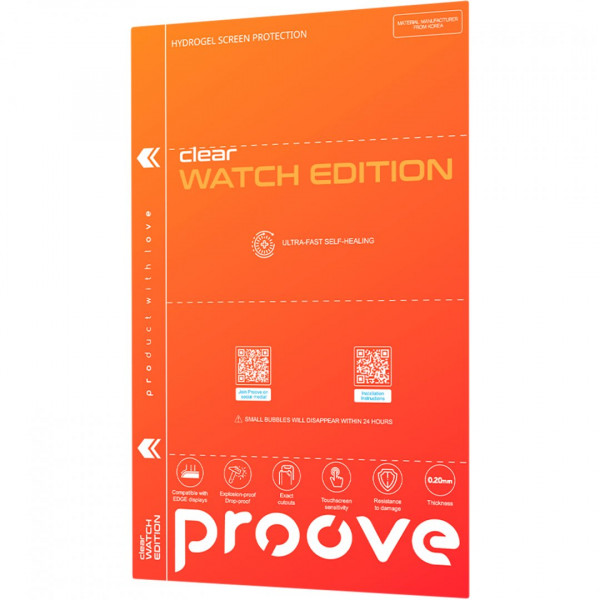  Захисна гідрогелева плівка Proove Hydrogel Watch Edition Clear (GGWE11801150)