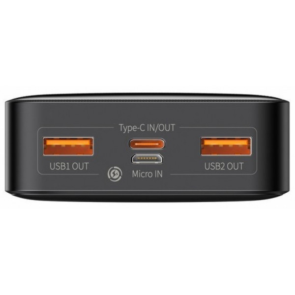  Зовнішній акумулятор Power Bank Baseus 20000mAh 20W Display Black (PPDML-M01)