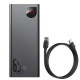  Зовнішній акумулятор Power Bank Baseus Adaman 20000mAh 65W Display Black (PPIMDA-D01)