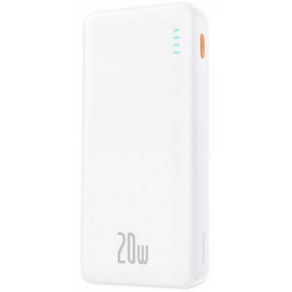  Зовнішній акумулятор Power Bank Baseus Airpow Quick Charge 20000mAh 20W White (PPAP20K)
