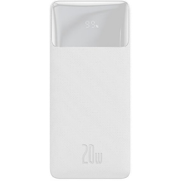  Зовнішній акумулятор Power Bank Baseus Bipow 20000mAh 20W Display White (PPDML-M02)