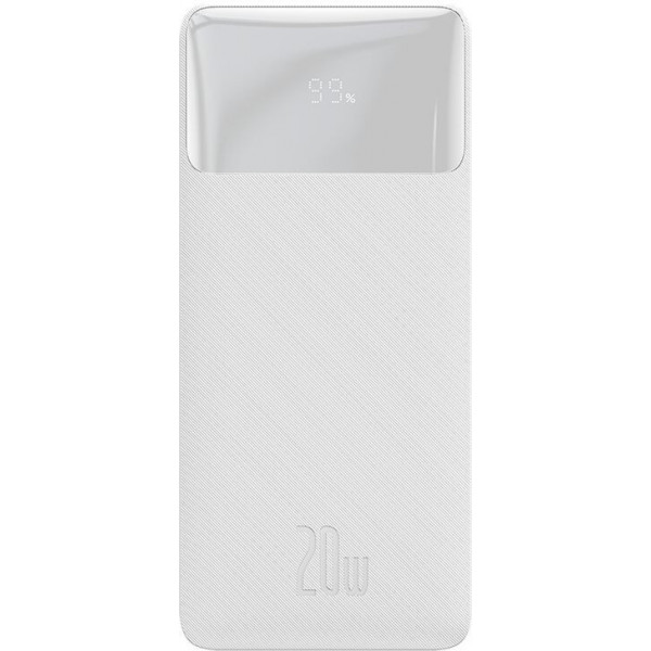  Зовнішній акумулятор Power Bank Baseus Bipow 30000mAh 20W Display White (PPDML-N02)