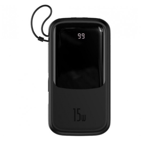  Зовнішній акумулятор Power Bank Baseus Bipow Qpow 20000mAh 15W Black (+Type-C) (PPQD-G01)