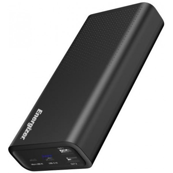  Зовнішній акумулятор Power Bank Energizer UE20012-20000mAh Li-pol+TYPE-C Black