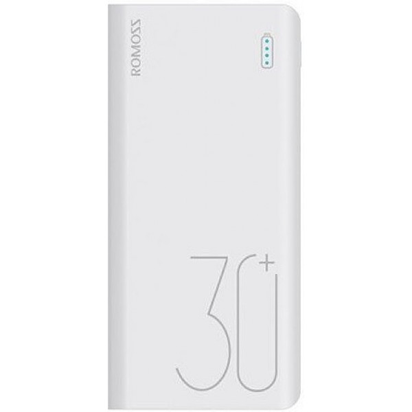  Зовнішній акумулятор Power Bank Romoss Sense 8+ 30000mAh White TYPE-C (PHP30-401-02)
