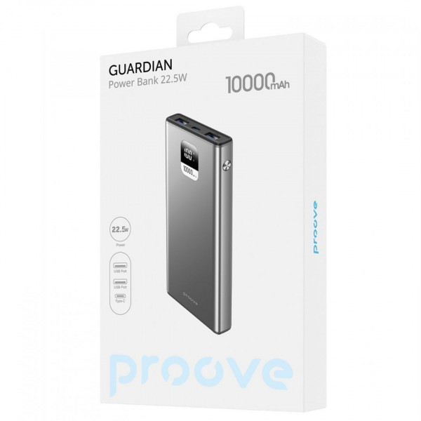  Зовнішній акумулятор Proove Guardian 225W 10000mAh Metal Gray (PBG122210004)
