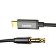  Кабель AUX Baseus Yiven Type-C to 35mm mini Jack 12m Black