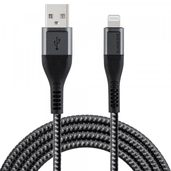  Кабель Glasscove SOLID USB-Lightning MFi 24A 1m GS-01AL