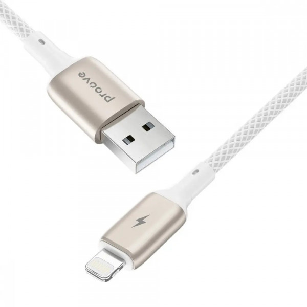  Кабель Proove Dense Metal Lightning 24A (1m) White (CCDM20001102)
