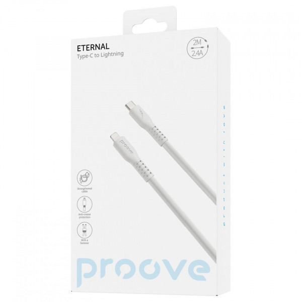  Кабель Proove Eternal Type-C to Lightning 27W (2m) White (CCET27002122)