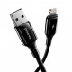  Кабель Proove Flex Metal USB to Lightning 24A (1m) Black (CCFM20001101)