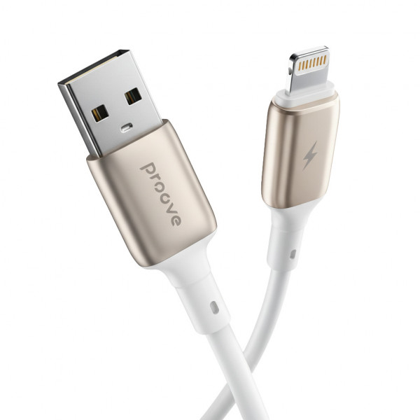  Кабель Proove Flex Metal USB to Lightning 24A (1m) White (CCFM20001102)