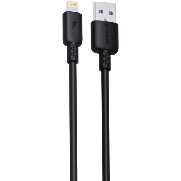  Кабель Proove GridLine USB to Lightning 24A (1m) Black (CCGL12001101)