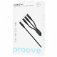  Кабель Proove Hydra 3 in1 Type-C + Micro USB + Lightning (1m) Black (CCHY15012101)