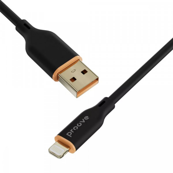  Кабель Proove Jelly Silicone Lightning 24A 1m Black