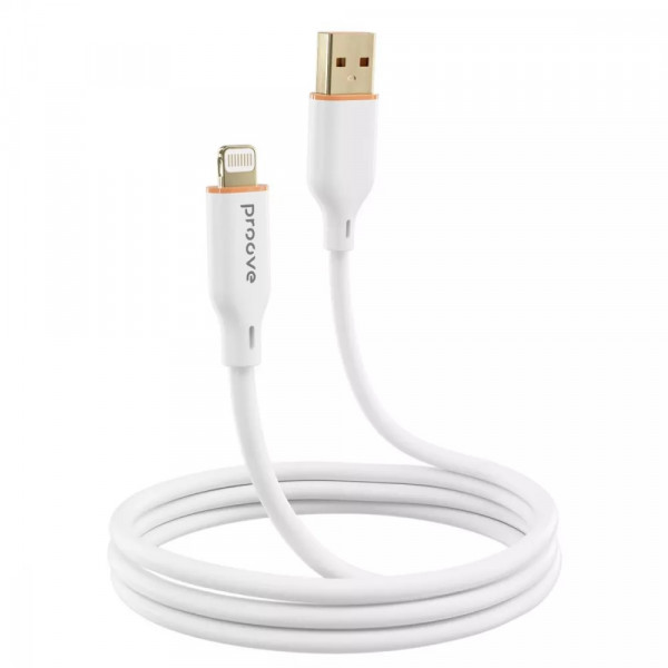  Кабель Proove Jelly Silicone Lightning 24A 1m White