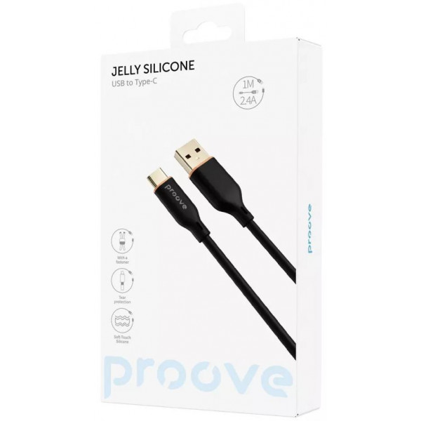  Кабель Proove Jelly Silicone Type-C 24A 1m Black (CCJS20001201)
