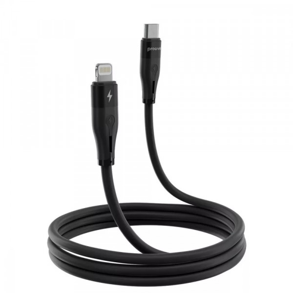  Кабель Proove Jelly Silicone Type-C to Lightning 27W 1m Black