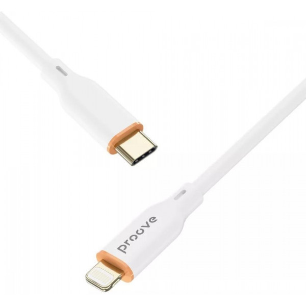  Кабель Proove Jelly Silicone Type-C to Lightning 27W 1m White