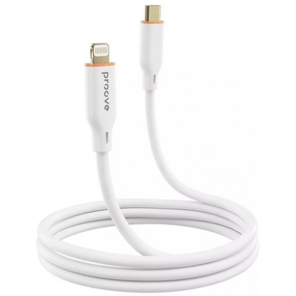  Кабель Proove Jelly Silicone Type-C to Lightning 27W 1m White