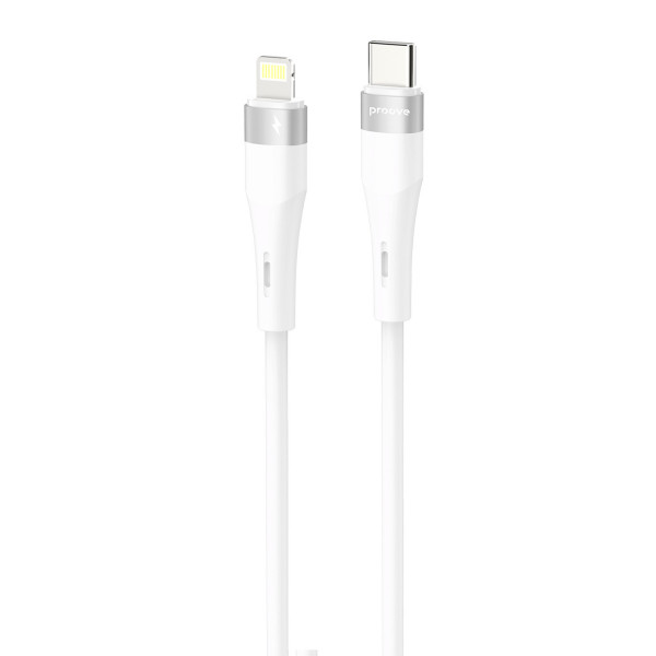  Кабель Proove Light Silicone Plus Type-C to Lightning 27W (1m) White (CCLS27002102)