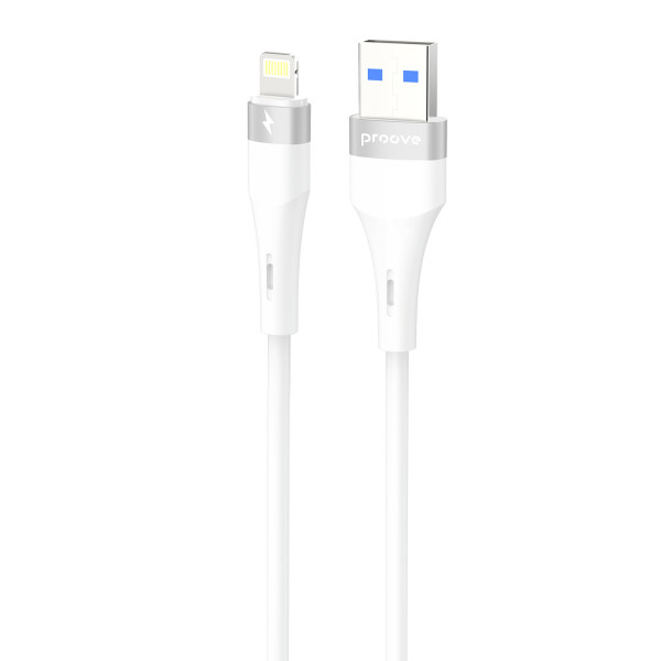  Кабель Proove Light Silicone Plus USB to Lightning 24A (1m) White (CCLS12001102)