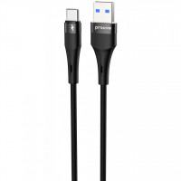 Кабель Proove Light Silicone Plus USB to Type-C 3A (1m) Black (CCLS15001201)