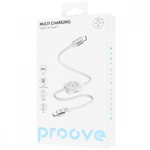  Кабель Proove Multi Charging Type-C to Type-C 60W White (CCMT27002101)
