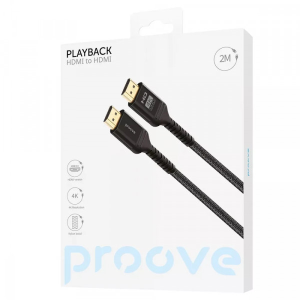  Кабель Proove PlayBack HDMI to HDMI 2м Black (DCP220003601)