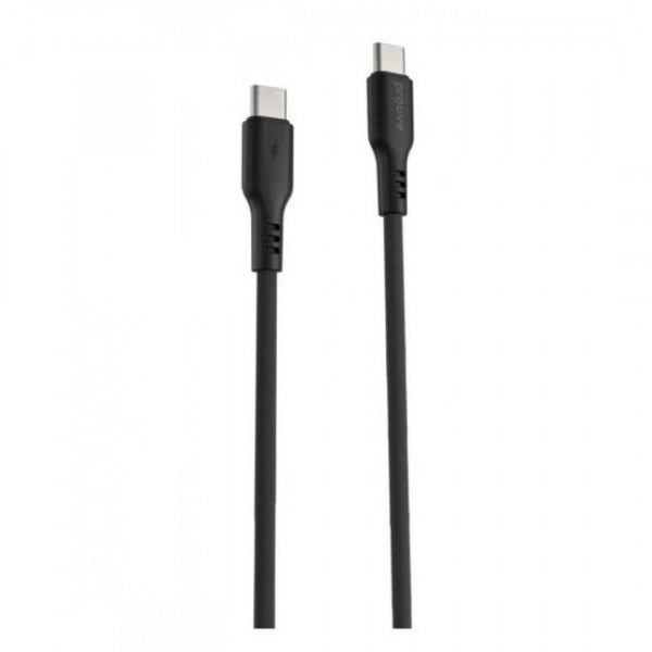  Кабель Proove Rebirth Type-C to Type-C 60W (1m) Black (CCRE60002201)