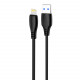  Кабель Proove Simple Silicone USB to Lightning 24A (1m) Black (CCSS12001101)