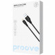  Кабель Proove Simple Silicone USB to Lightning 24A (1m) Black (CCSS12001101)